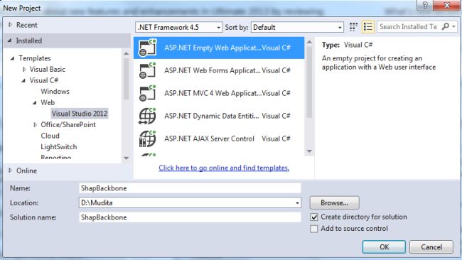 create Web application